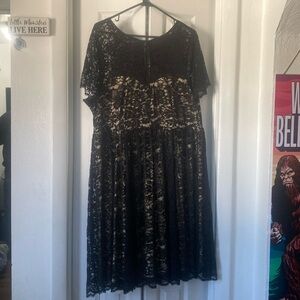 Torrid Black Lace Dress, knee length!